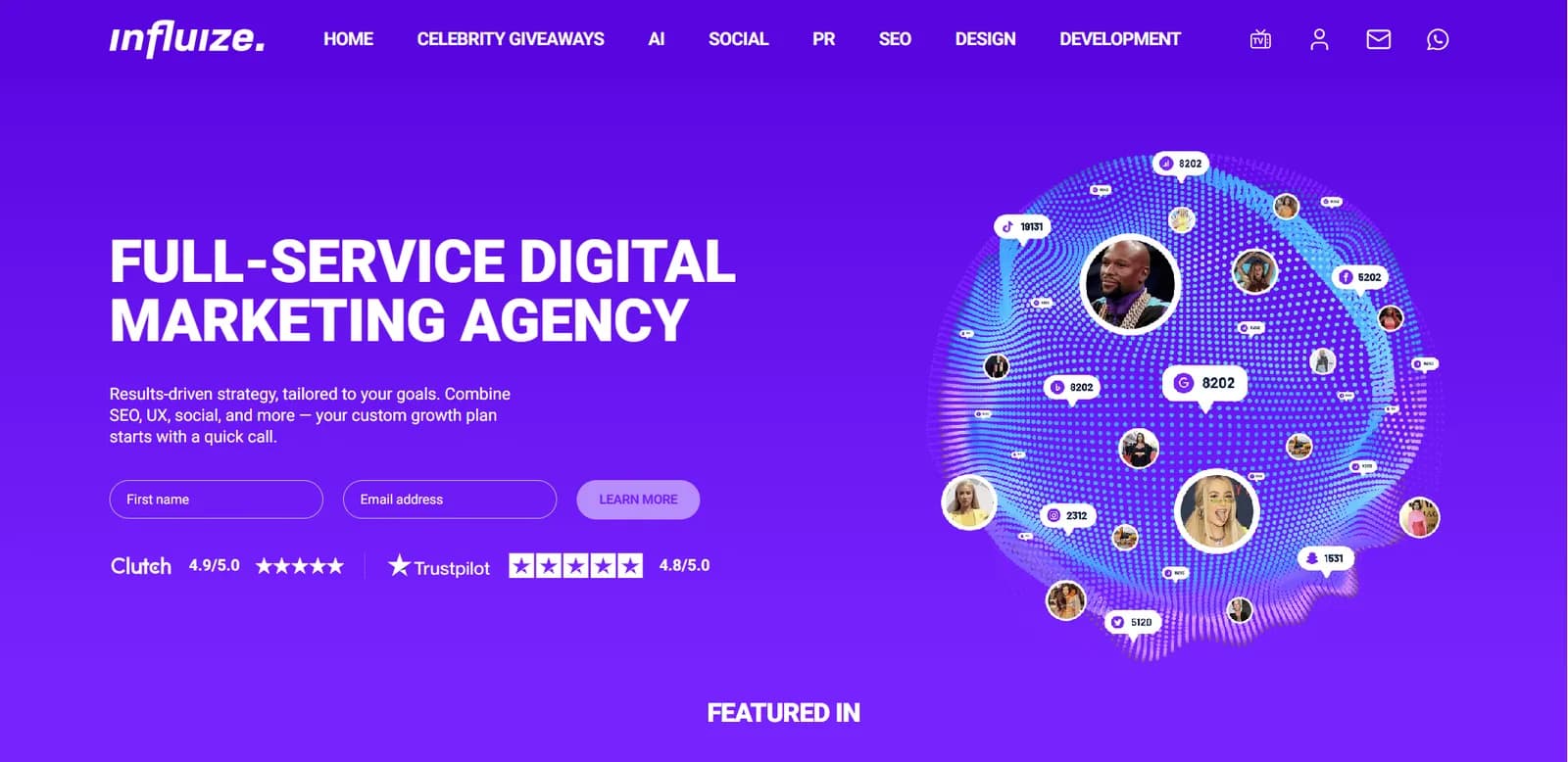 Influize — Digital Marketing Agency screenshot
